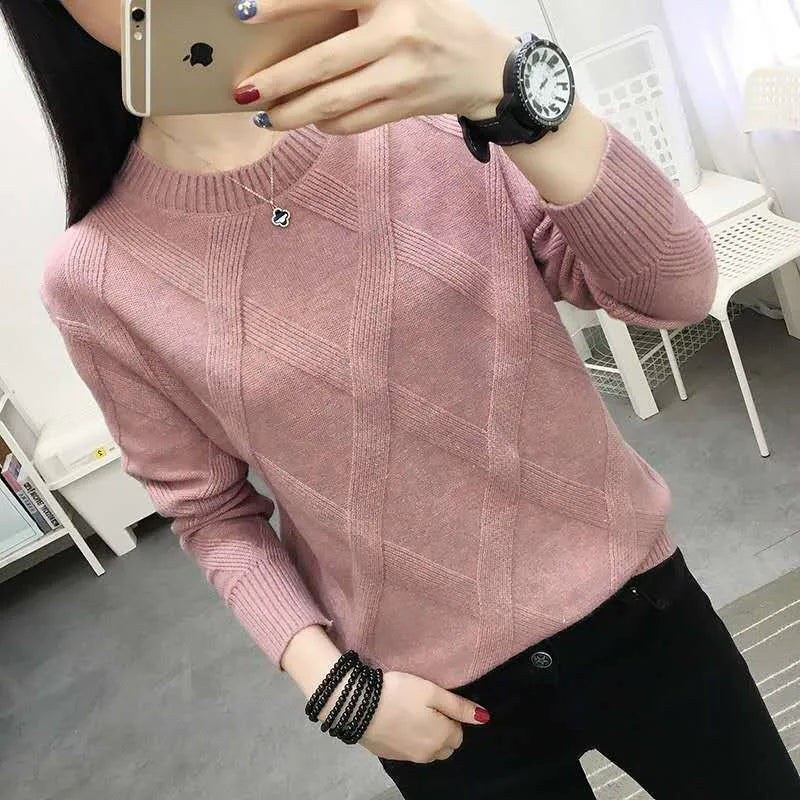 Fdfklak 2026 New Spring Autumn Sweater Women's Winter Pullover Loose Wool Bottoming Thick Sweaters Outer Wear Pull Femme S-3XL